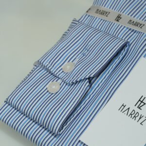 Double Blue Stripes Formal Shirt.(CL-6)