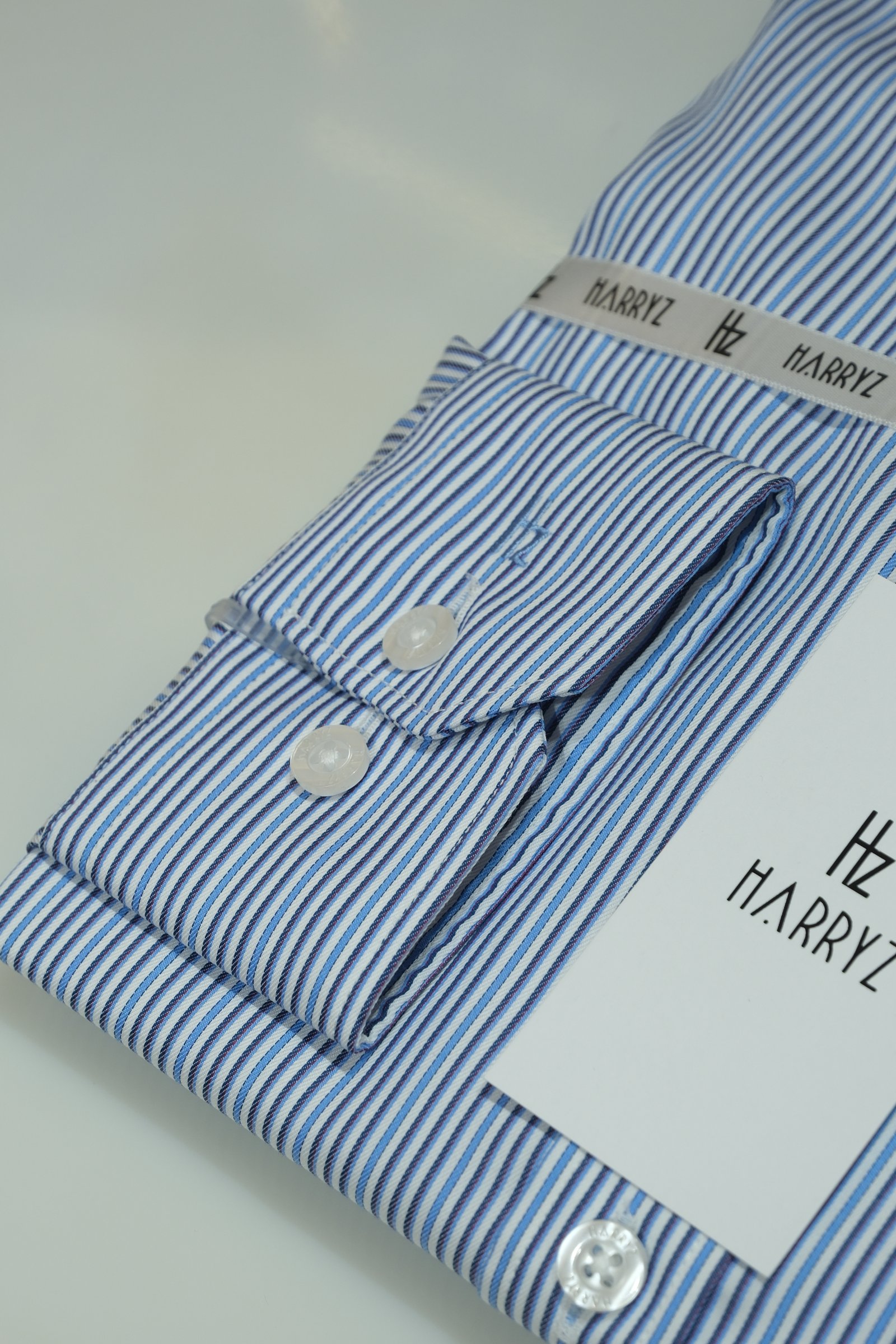 Double Blue Stripes Formal Shirt.(CL-6)