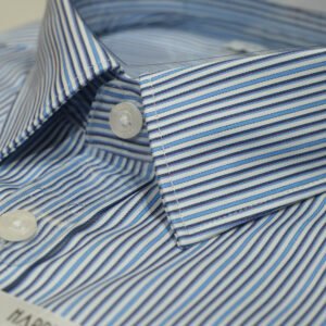 Double Blue Stripes Formal Shirt.(CL-6)