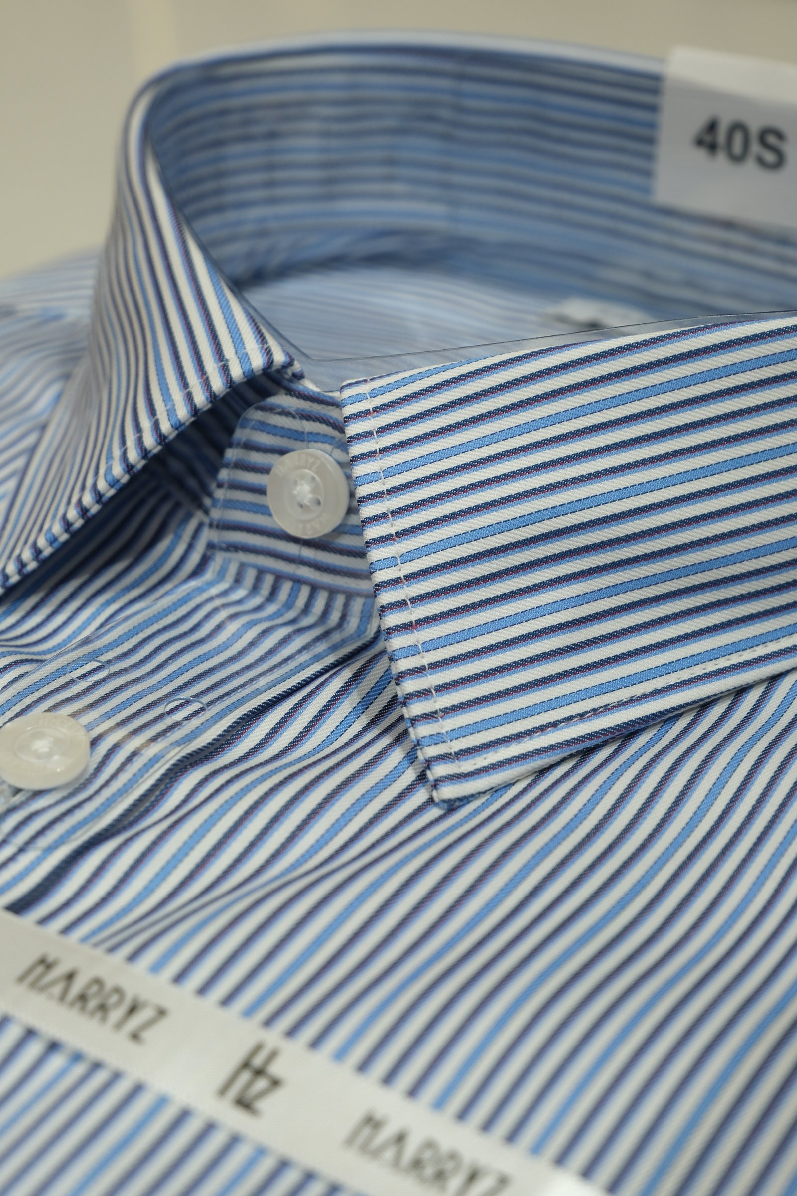 Double Blue Stripes Formal Shirt.(CL-6)