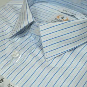 Blue & White Stripe Formal Shirt (CL-5)