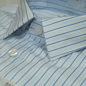 Blue & White Stripe Formal Shirt (CL-5)