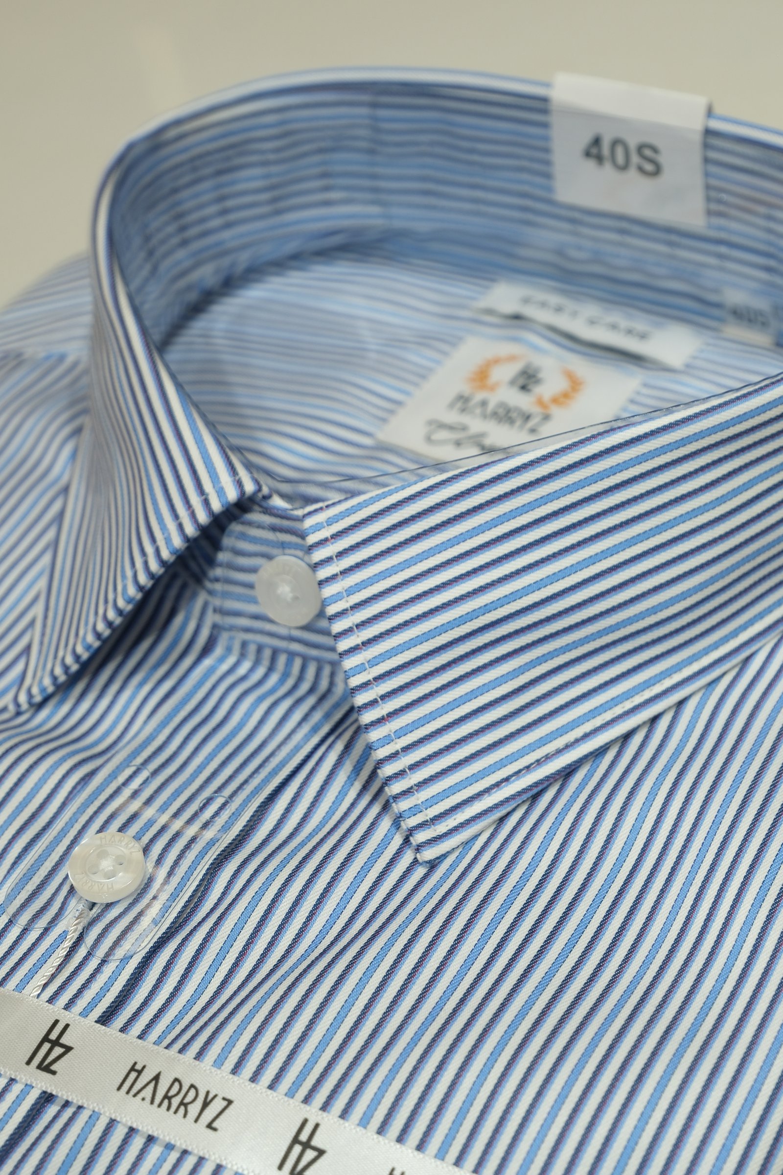 Double Blue Stripes Formal Shirt.(CL-6)